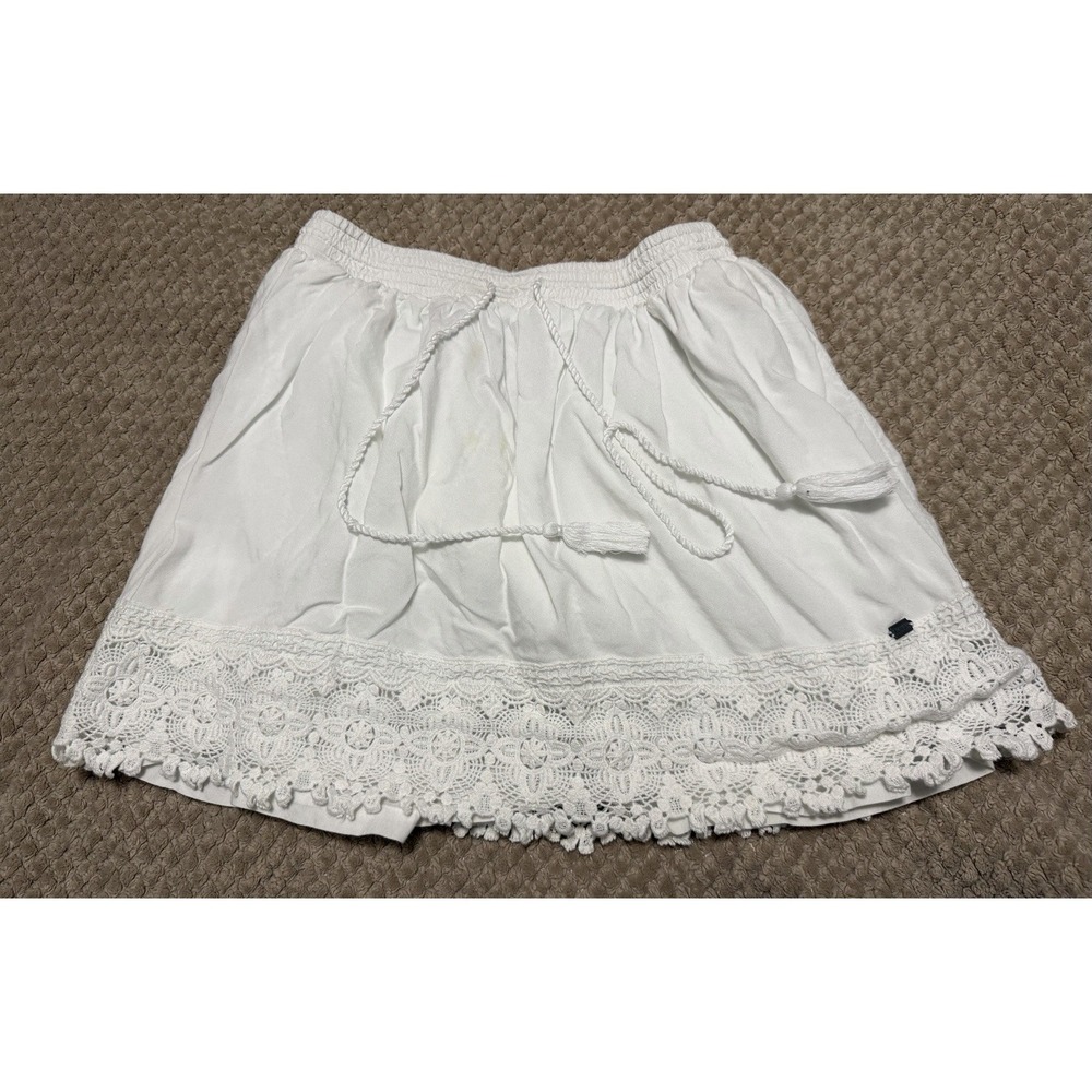 Superdry‎ Women's Skirt Small White Lace Lined Summer 100% Visocse